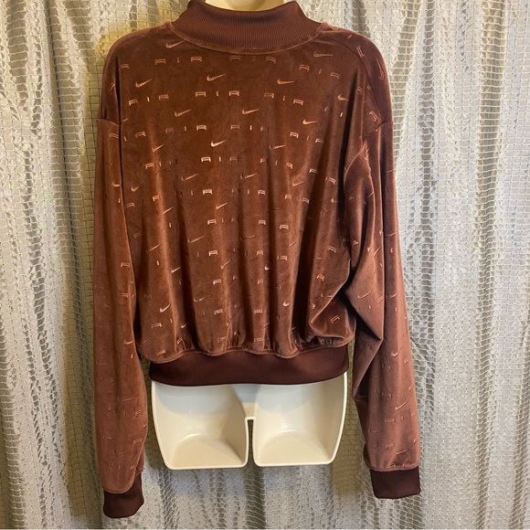 Nike Womens Velour Jacket in Bronze Eclipse Large - Picture 3 of 10